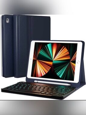 EVEO iPad Keyboard Case 10.2''- Dark Blue-NIB